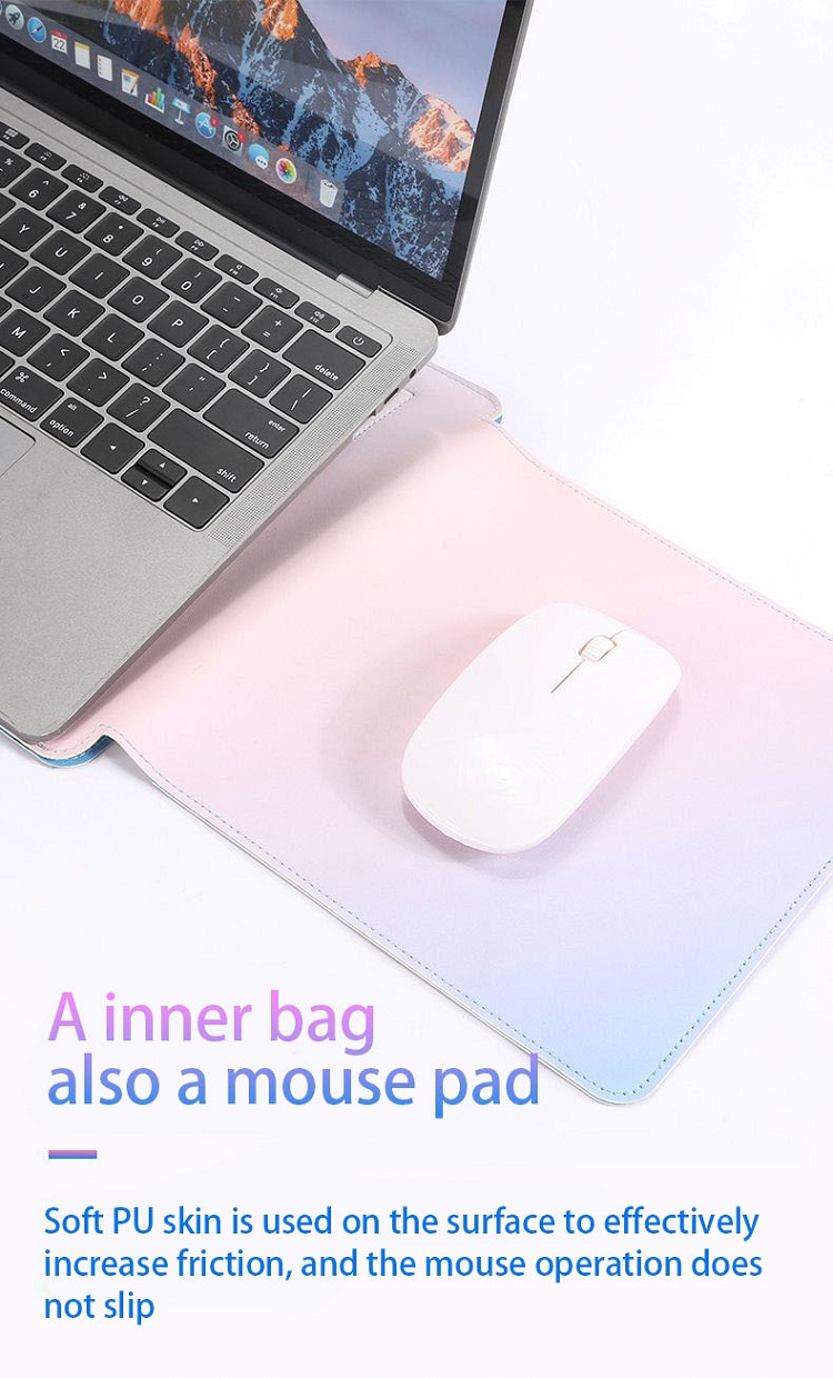 Fashion Custom Laptop Sleeve Bag With Mouse Pad For Macbook 11 13 14 16 Inch